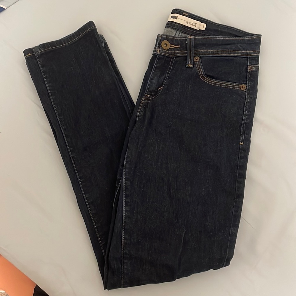 Levi’s 529 curvy skinny leg dark jeans